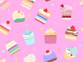 ケーキの背景素材D-2