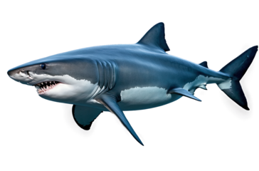 This image is scary to think of the great white shark in all its greatness.