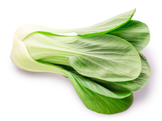 Bok choy or chinese cabbage isolated on white background. File contains clipping path. - obrazy, fototapety, plakaty