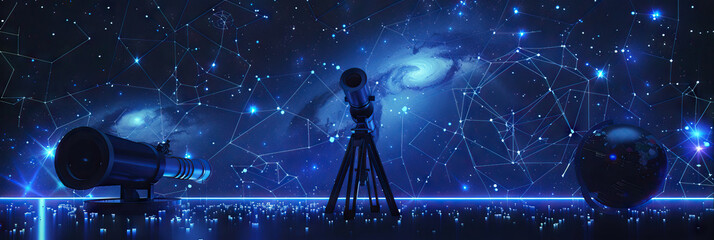 Telescope, Star Chart, Binoculars, Tripod - Astronomy Tools