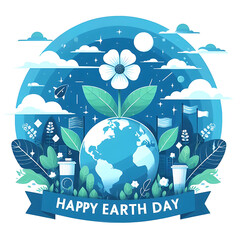 World Earth day concept background, World earth day banner design, Generative AI