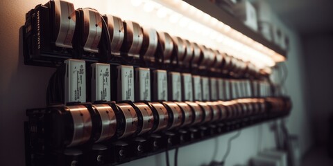 battery packs alternative electric energy storage system at home garage wall