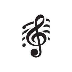 Vector Silhouette Set of Music Notes: Harmonious Collection of Musical Symbols- music notes vector stock. - obrazy, fototapety, plakaty