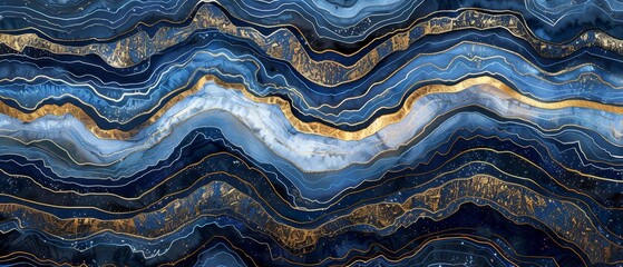Dynamic and stylish black and blue abstract art, featuring sophisticated patterns and a vibrant, high-tech texture.