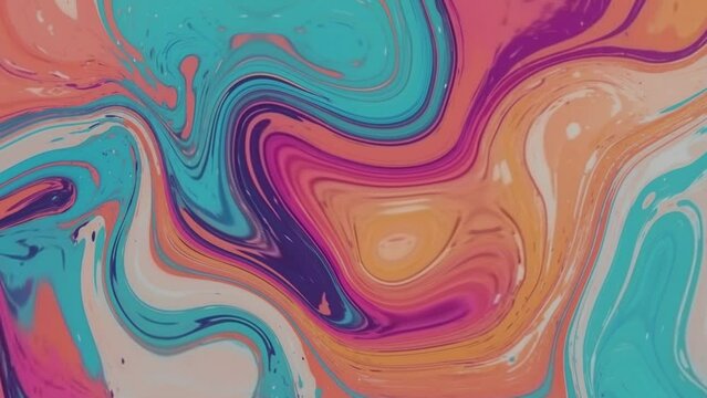 abstract liquid colors painting in motion background video