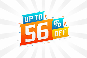 Sale of advertising campaign up to 56 Percent off promotional design.