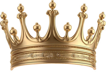 Royal crown isolated . Ai generated image. - obrazy, fototapety, plakaty