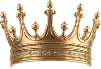 Royal crown isolated . Ai generated image.
