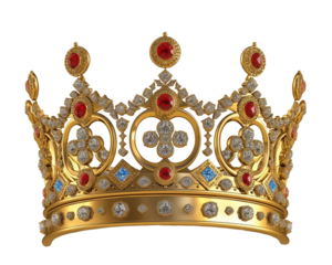 Royal crown isolated . Ai generated image.