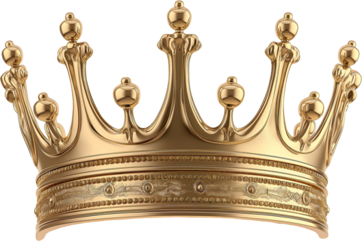Royal crown isolated . Ai generated image.