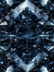 Create dynamic art with bold, luxury black and blue digital geometry for a glossy finish.