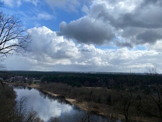 clouds over the river
