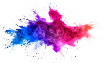 Fotobehang chaos of color with a mesmerizing burst of colored powder that dazzles the senses. © Only PNG