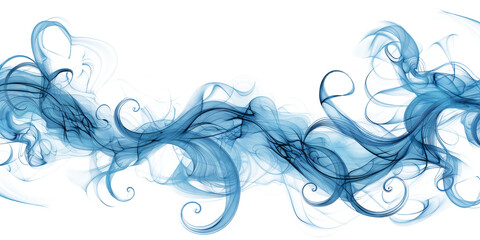 line of magical blue light swirl effects - obrazy, fototapety, plakaty