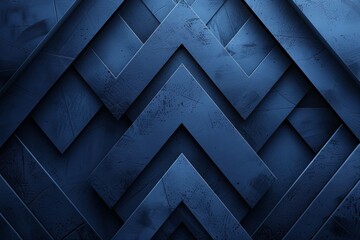 Embodying a modern and premium aesthetic, a luxurious black and blue abstract backdrop with sleek geometric lines and triangles. - obrazy, fototapety, plakaty
