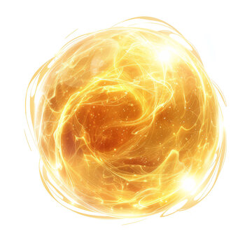 Glowing orb of arcane energy, ethereal wisps, magic, spell casting, fantasy light effect