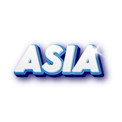 Asia text on white background
