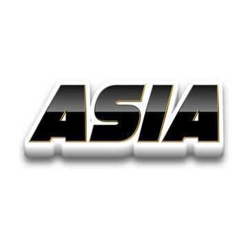 Asia text on white background