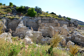 ruins of ancient town in the mountains Turkey Sagalassos