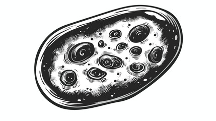 Abstract oval shape tiny protist amoeba organelle 