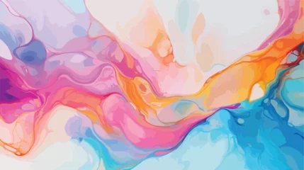 Foto op Plexiglas Abstract rainbow colors textured watercolor acrylic  © Prince