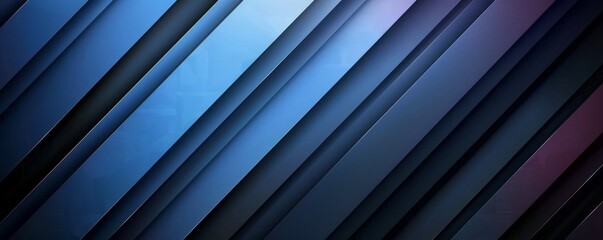 Obraz premium A luxurious, premium feel emanates from the sleek black and blue abstract backdrop with geometric shapes and lines.