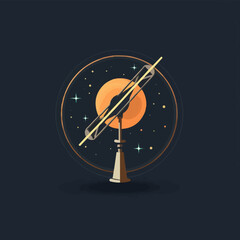 satellite logo vector icon illustration