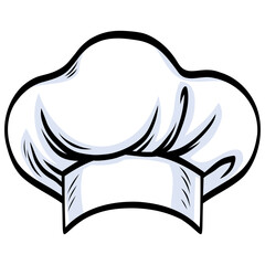Chef Hat Cap Vector Illustration Doodle Drawing Art Icon