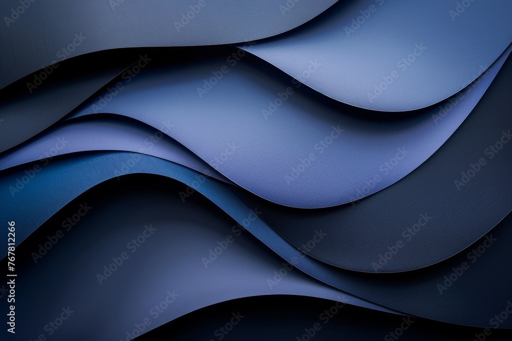 Aufkleber sleek black and blue abstract background with a color gradient, featuring geometric shapes and lines
