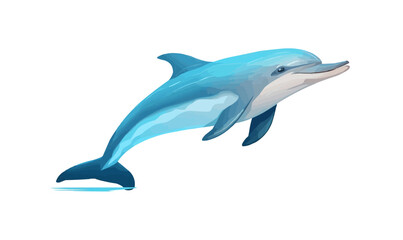 dolphin vector flat minimalistic isolated vector style illustration