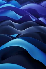 The abstract design features a sleek gradient, vibrant geometric shapes, and sophisticated black and blue hues.