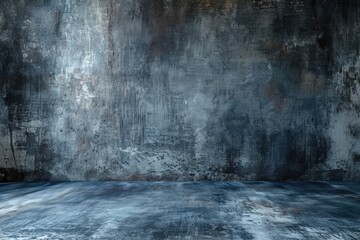 dark concrete wall and floor background  three dimensional room for mock up or product display - obrazy, fototapety, plakaty