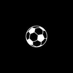 Fototapeta premium Soccer ball symbol isolated on black background 