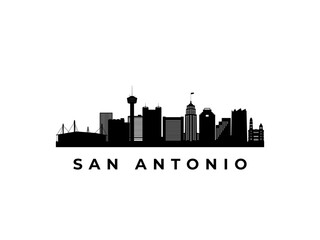 Vector San Antonio skyline. Travel San Antonio famous landmarks. Business and tourism concept for presentation, banner, web site. - 767814849