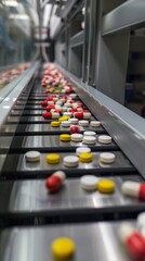 A detailed view of an automated pill counting machine emphasizing accuracy and efficiency in pharmacy dispensing