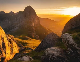 Cercles muraux Tatras sunset in the mountains