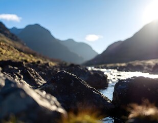river landscape in the morning
