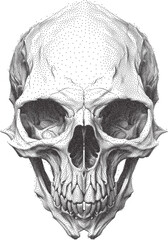 Halftone vector alien skull Illustration