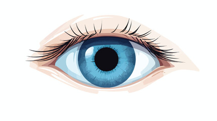 Blue eye icon. Vector illustration. Flat vector 