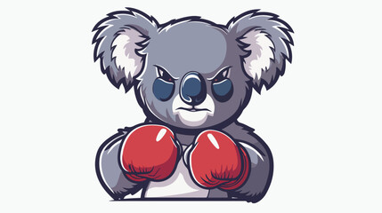 Boxing mascot koala vector art illustration design Fl