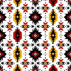 Obraz premium Ethnic Tribal Print Design,Native American Inspired Seamless Textile Pattern