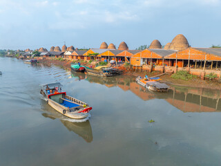 Mang Thit District of Vinh Long Province in the Mekong Delta of Vietnam, the Mang Thit brick...