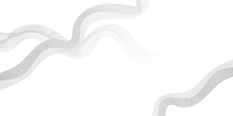 Abstract modern vector wave background. Curved gay or white and black vector illustration. Wavy lines.	