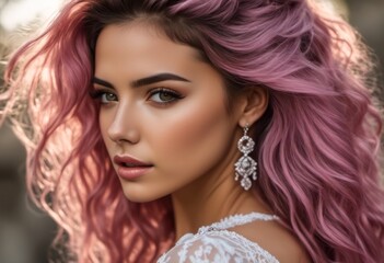 Fototapeta premium A Portrait Of Breathtakingly Gorgeous, Exotic, Beautiful Woman. 