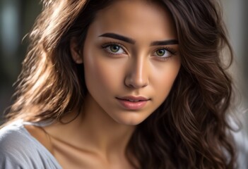 A Portrait Of Breathtakingly Gorgeous, Exotic, Beautiful Woman.
