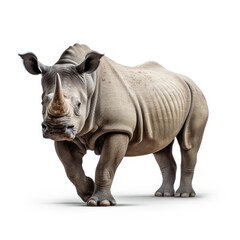 Fototapeta premium Photo of rhinoceros isolated on white background