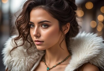 A Portrait Of Breathtakingly Gorgeous, Exotic, Beautiful Woman.
