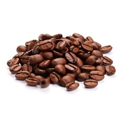 Naklejka premium Photo of roasted coffee beans isolated on white background