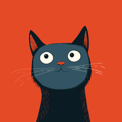  An artistic rendition of a cat