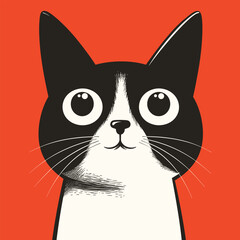  An artistic rendition of a cat